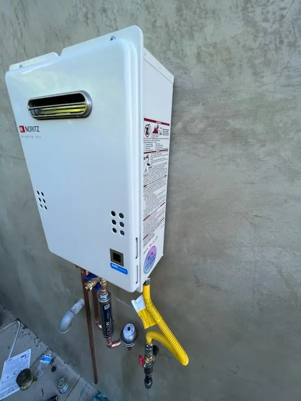 Tankless water heater installation for Riverbend homes